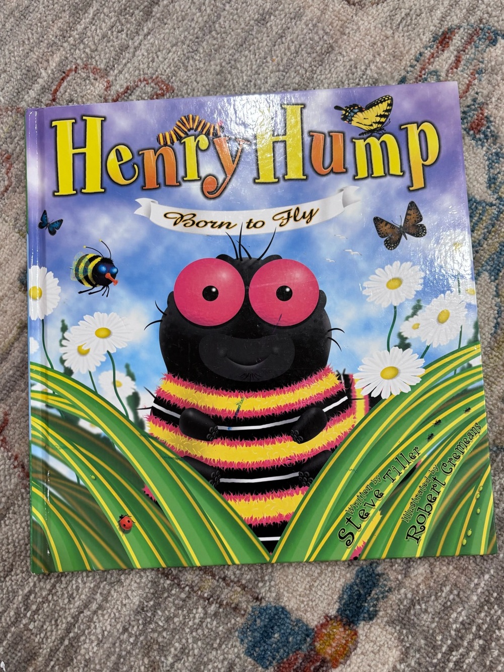 Henry Hump Born to Fly Children's Book - Colorful Bee Cover Hardback